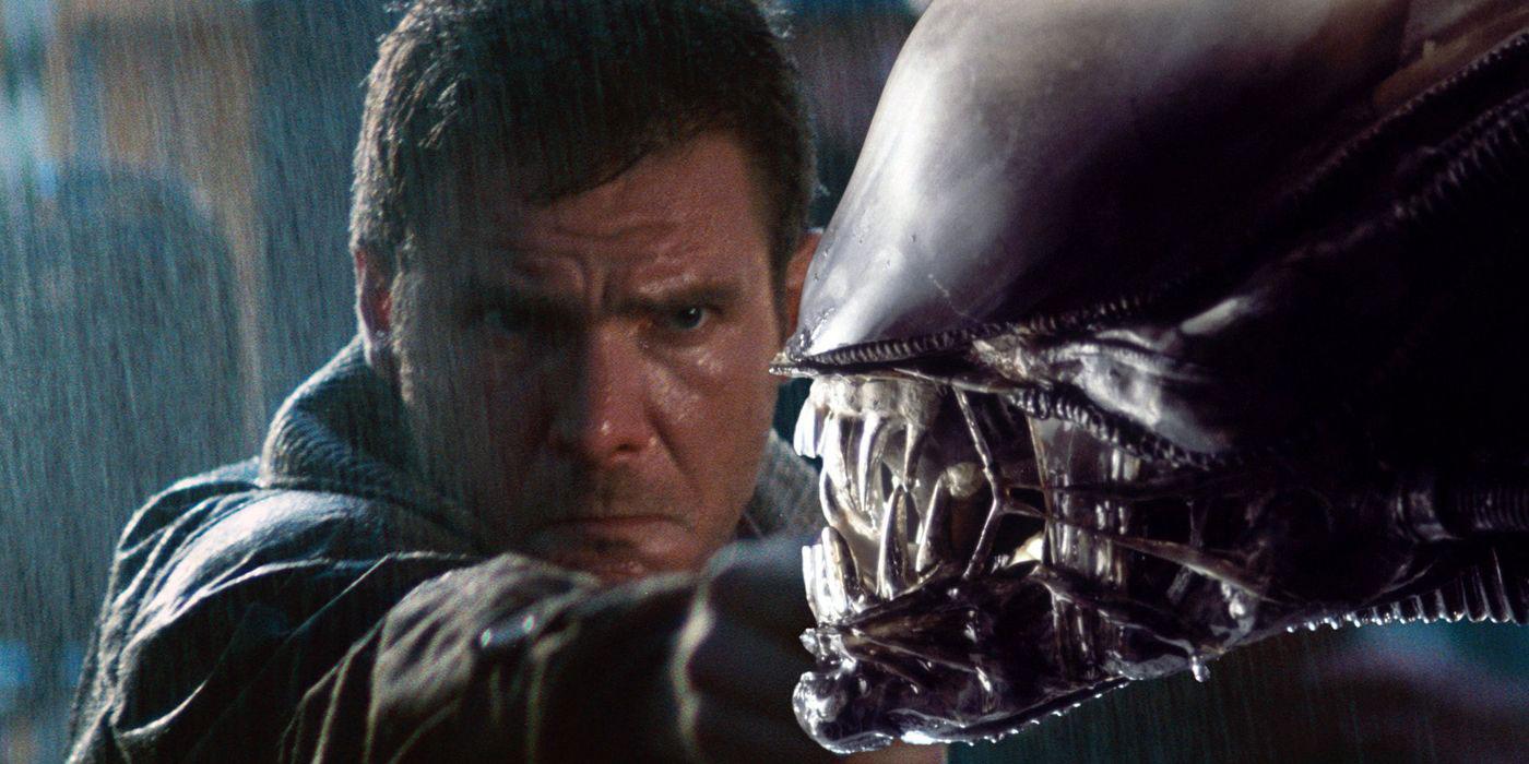 Rick Deckard (Harrison Ford) et un Alien, 2 succès de Ridley Scott