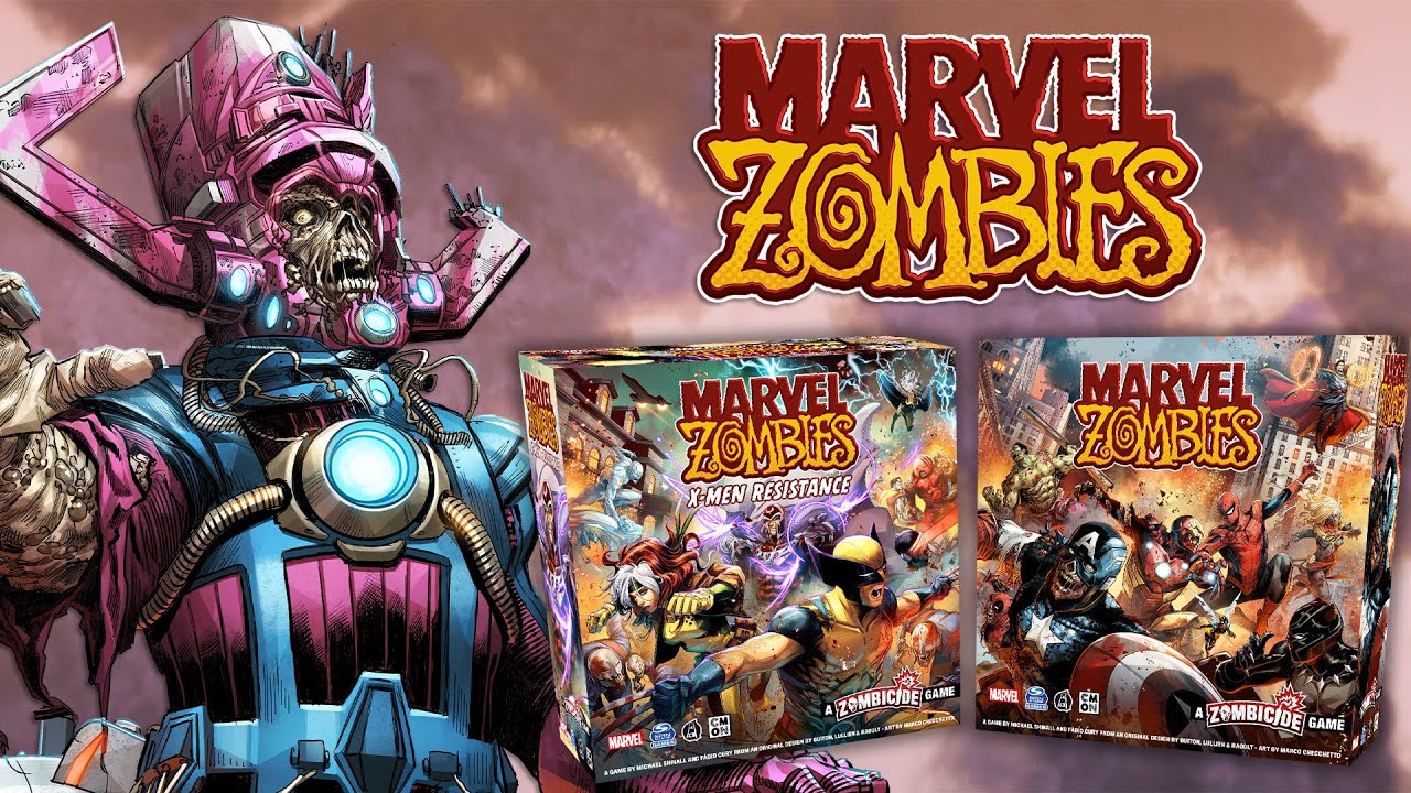 Marvel zombie jeu zombicide avec galactus et les boites de jeu