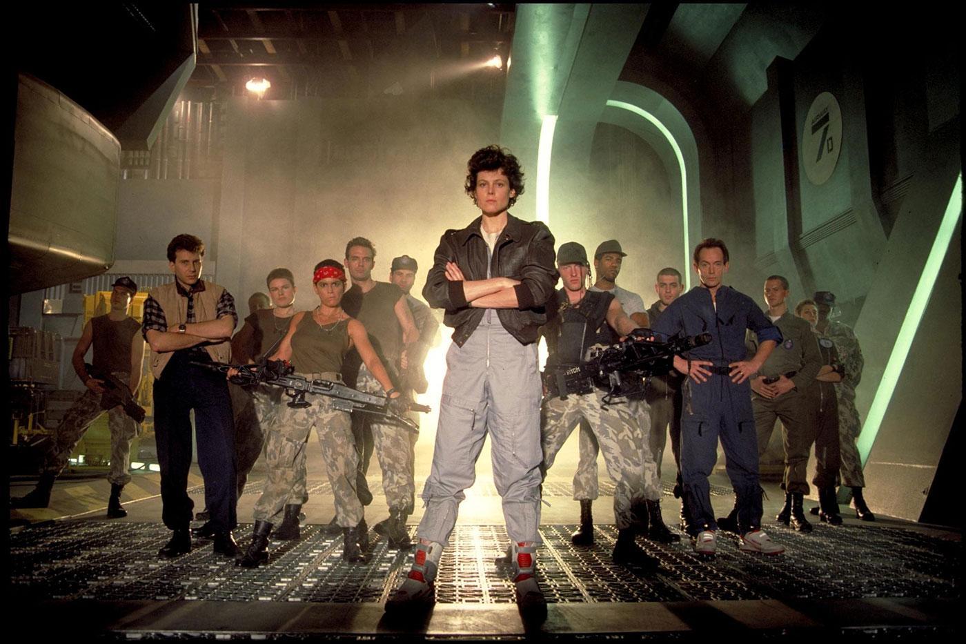 Ripley et les marines dans le film Aliens