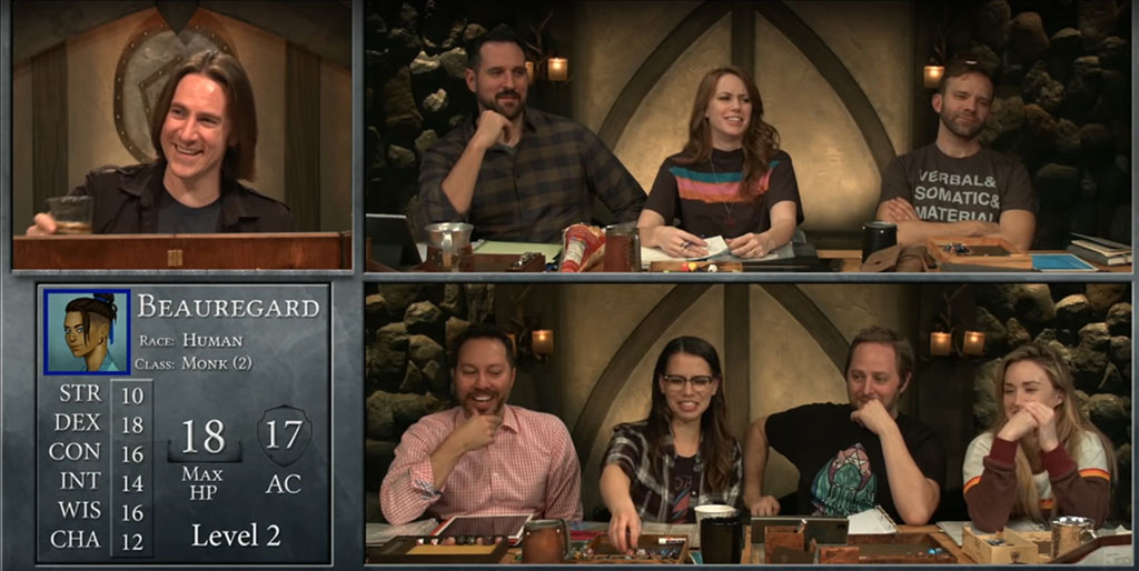 l'équipe de Critical Role autour de la table