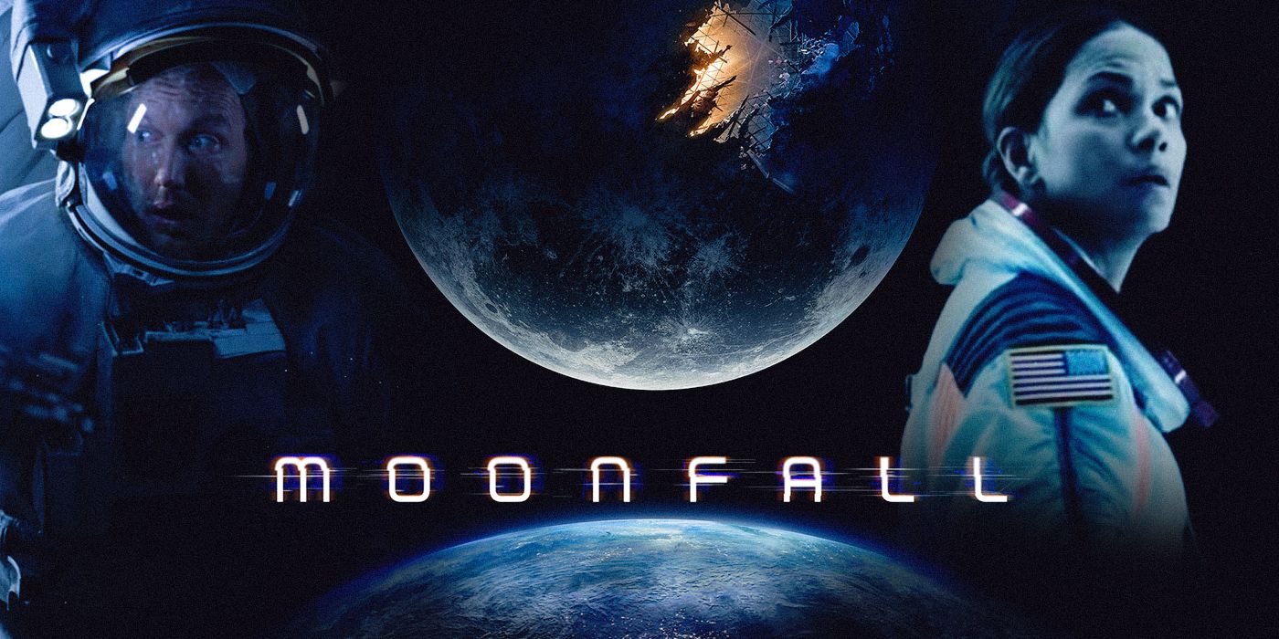 Affiche du film Moonfall de Emmerich' avec halle Berry, et Patrick Wilson