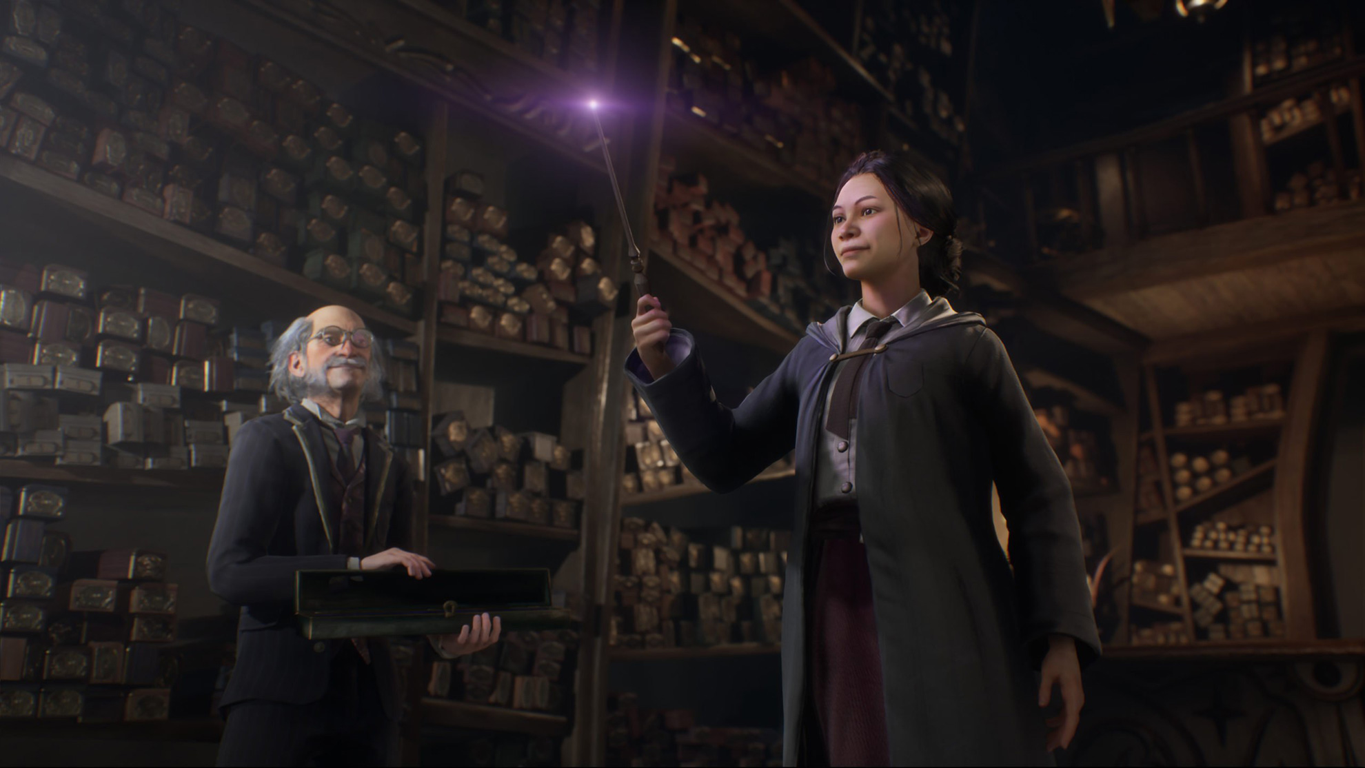 acheter une baguette magique chez ollivander dans Hogwarts legacy
