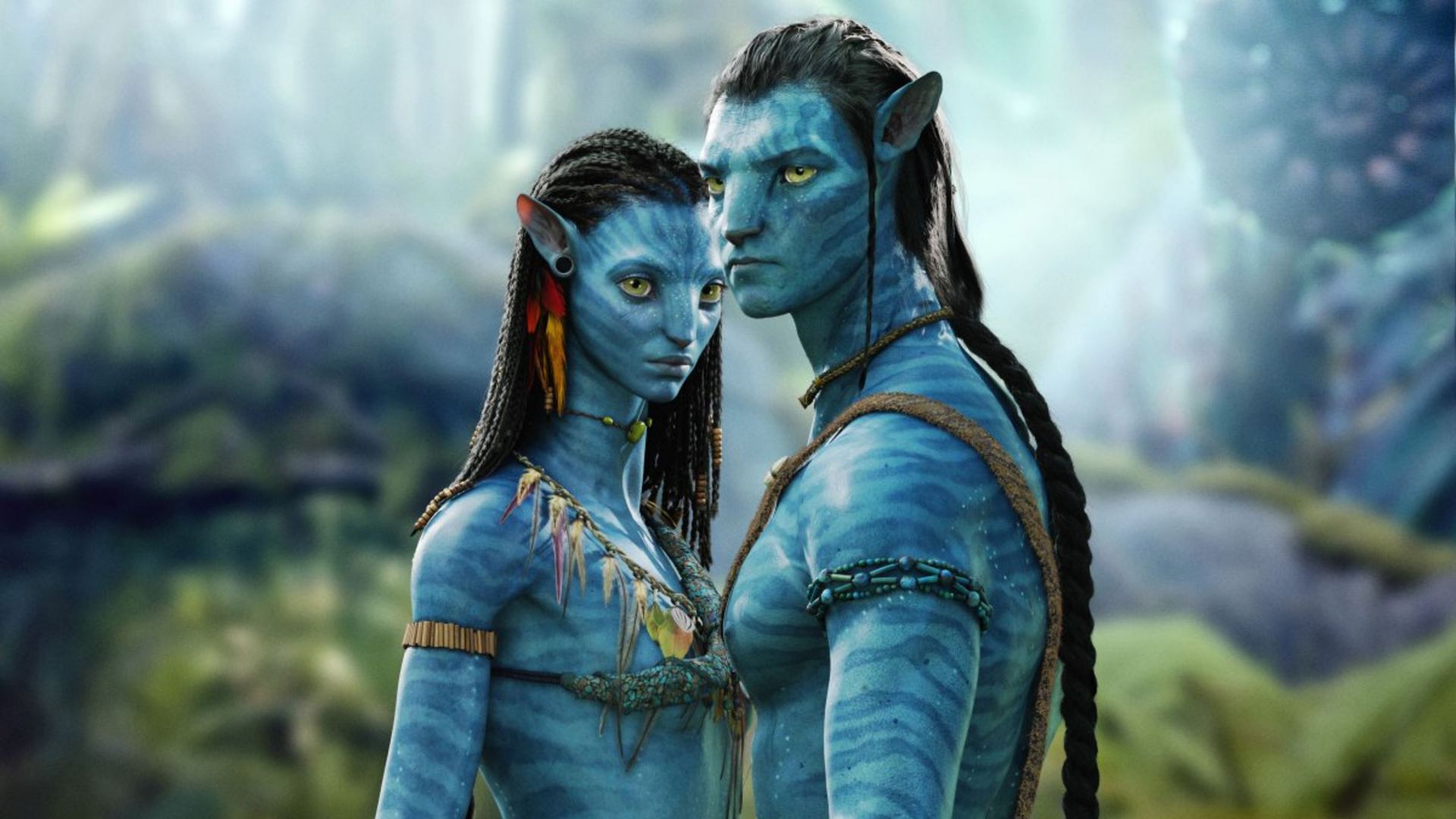 Zoe Saldana et Sam Worthington dans Avatar 2