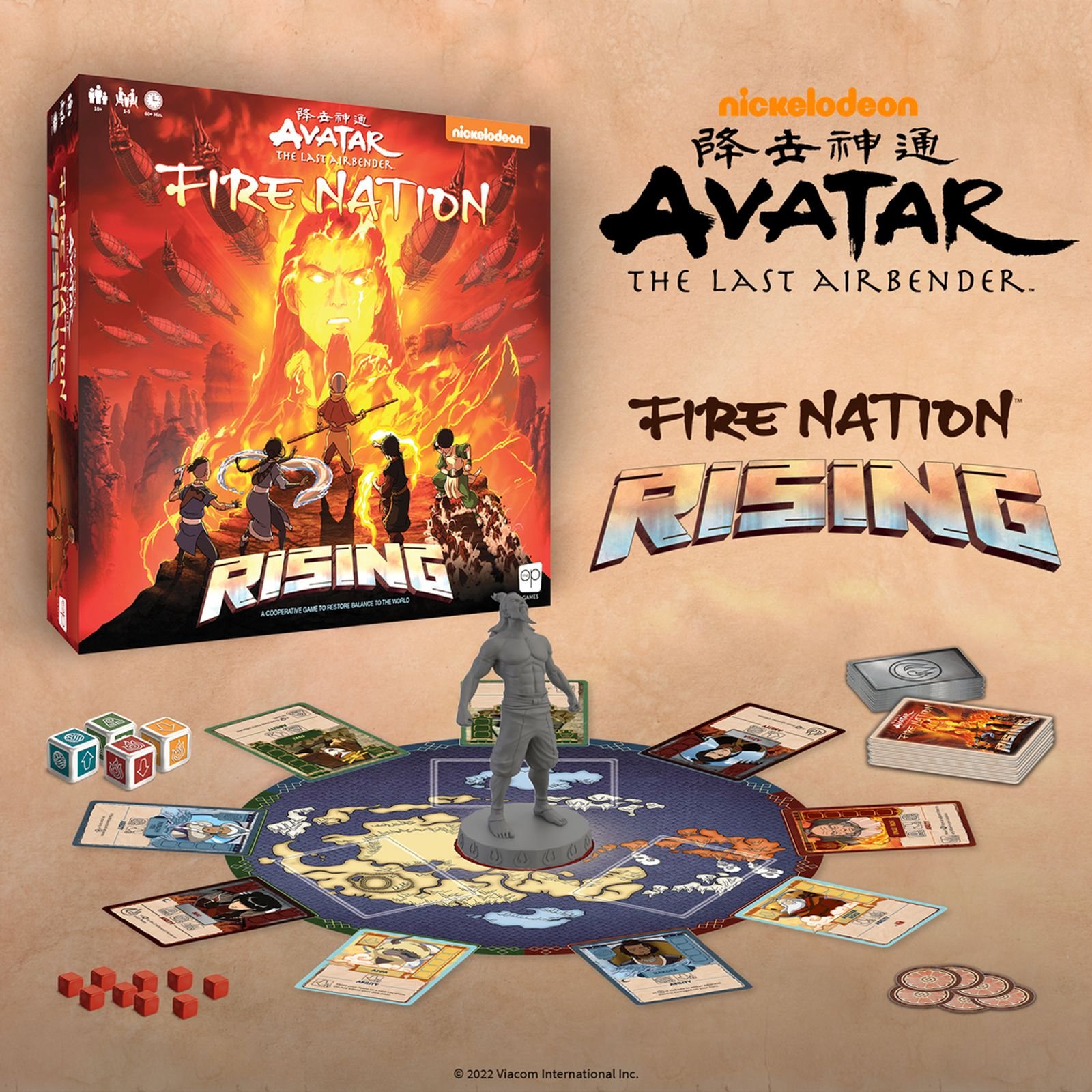 un jeu de plateau pour Avatar le dernier maitre de l'air: Fire Nation Rising